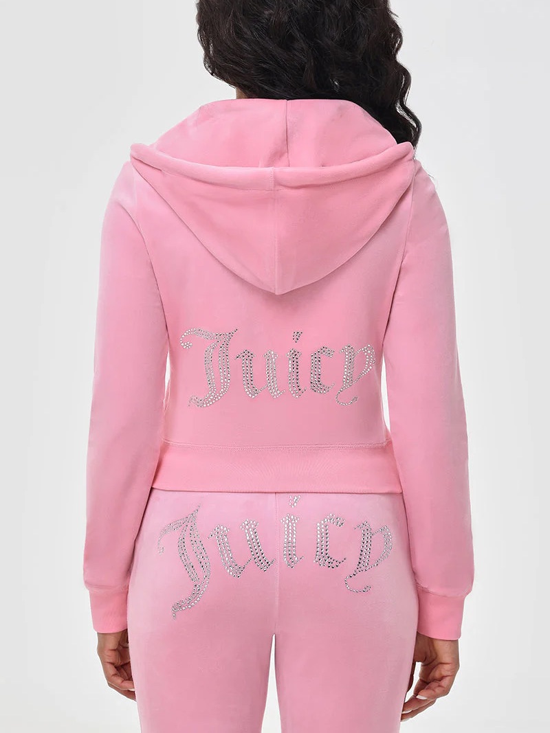 Juicy Couture Women's Pink Velour Sweatsuit Set